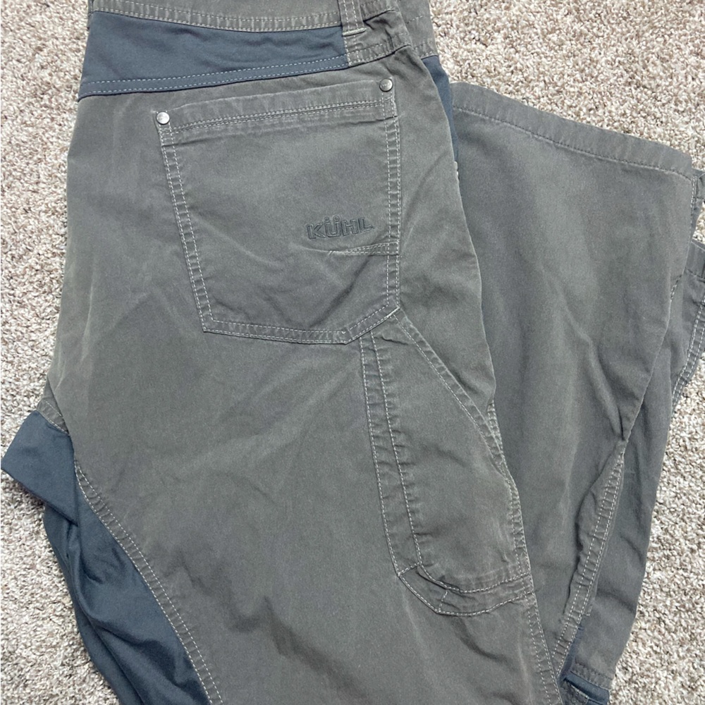 Kuhl Men's Radikl Cargo Pants Size 36x30 Grey Black Two Toned Hiking Outdoor